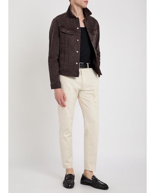 Tom Ford Brown Patch Pocket Denim Jacket for men