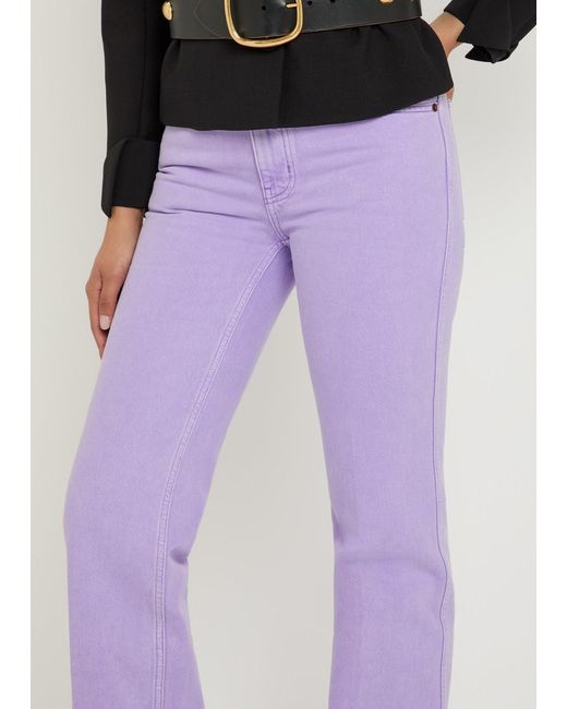 Chloé Purple Straight-Leg Jeans
