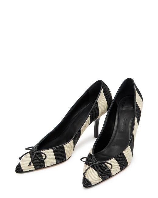 Jacquemus Black Les Escarpins Tourni 80 Striped Faux Raffia Pumps
