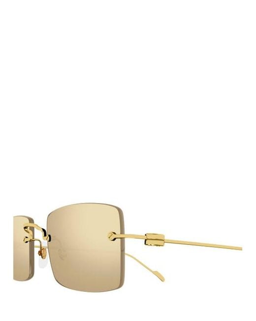 Cartier Natural Precious 18Ct Rectangle-Frame Sunglasses