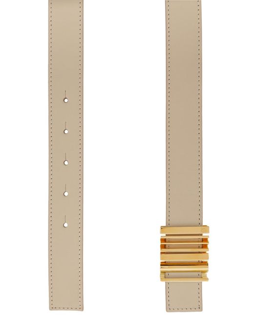 Loewe White Logo Leather Belt