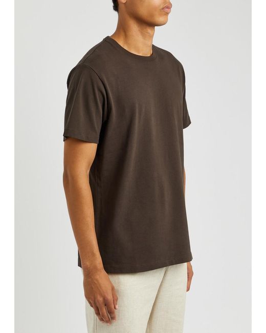 FRAME Brown Cotton T-shirt for men