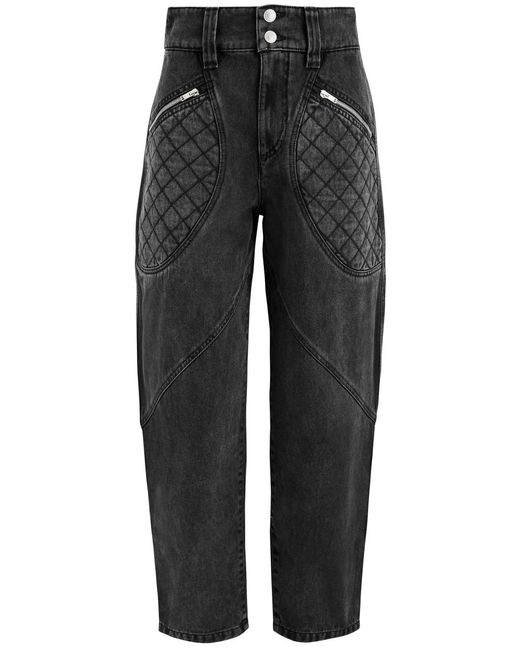 Isabel Marant Black Catarina Tapered-Leg Jeans