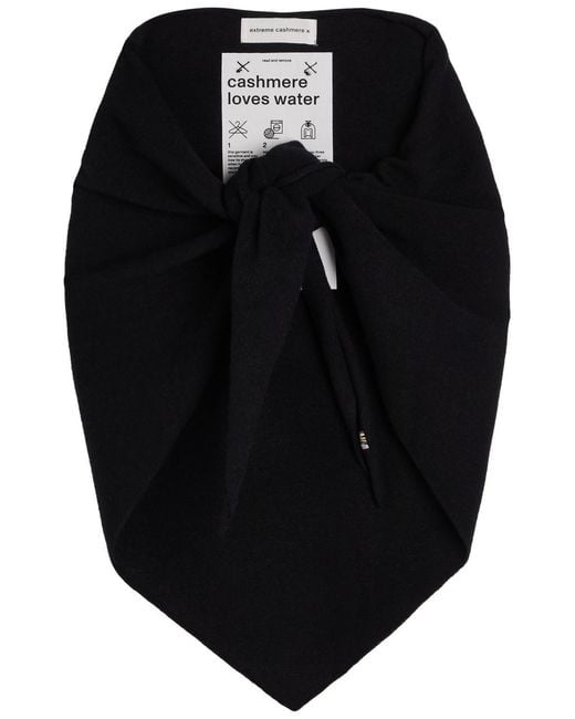 Extreme Cashmere Black N°150 Witch Cashmere-Blend Triangle Scarf