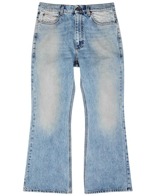 ERL Blue Patchwork Stars Flared Jeans for men