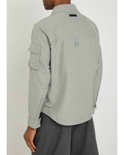 Moose Knuckles Gray Charlesbourg Shell Overshirt for men
