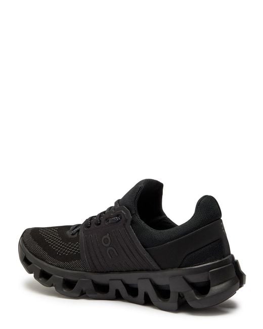 On Shoes Black Cloudswift X 4 Ad Panelled Mesh-Knit Sneakers