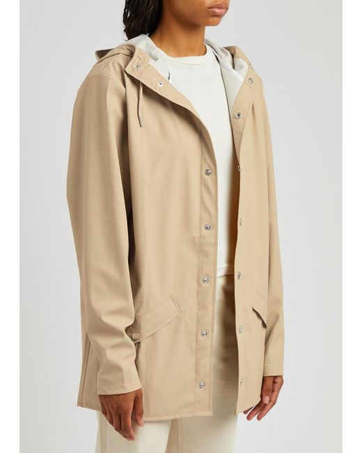 Rains Natural Hooded Rubberised Jacket