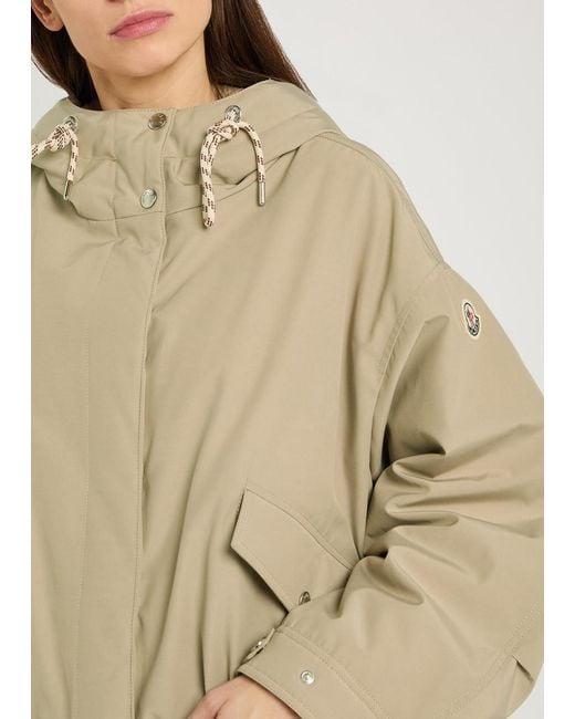 Moncler Natural Eucalyptus Padded Hooded Shell Jacket
