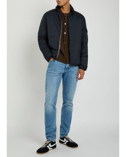 Moncler Blue Breezes Padded Shell Jacket for men