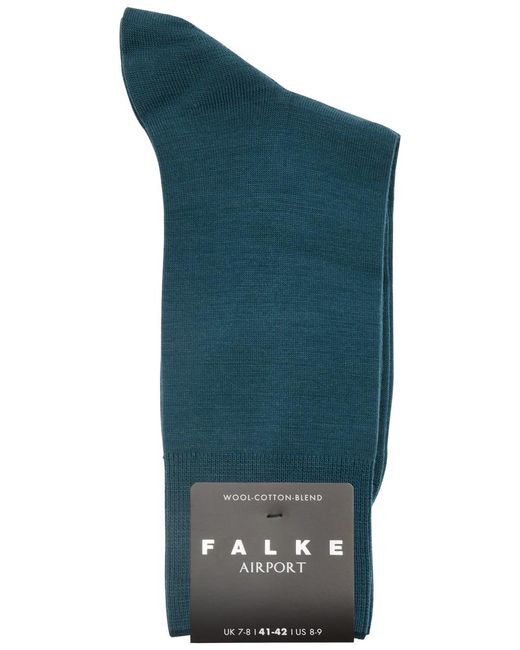 Falke Blue Airport Wool-Blend Socks for men