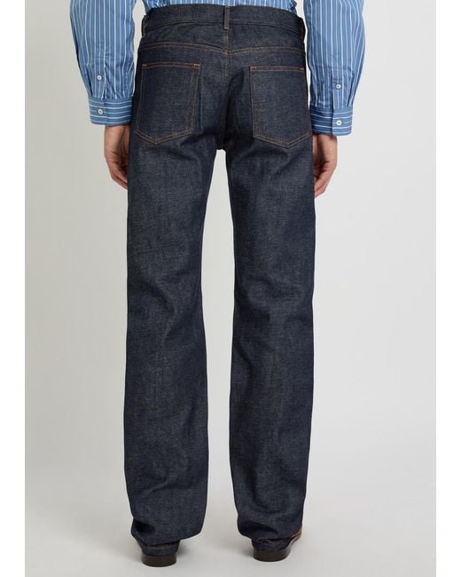 A.P.C. Blue Straight-Leg Jeans for men