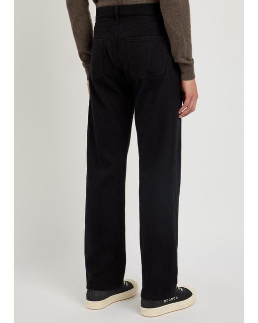 Rick Owens Blue Kurdt Cotton And Wool-Blend Jeans for men