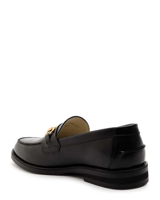Duke & Dexter Black Leather Loafers for men