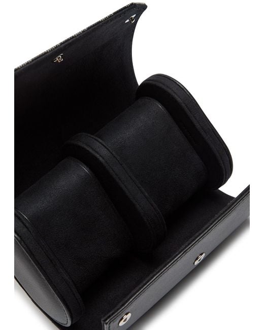 AU DEPART Gray Printed Leather Watch Case for men