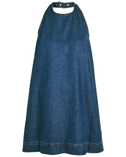 Reformation Blue Avielle Mini Dress