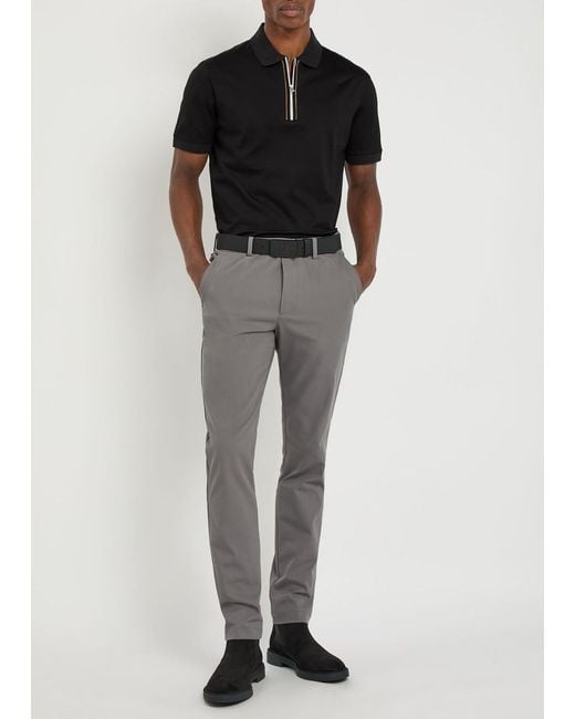 Boss Black H-Paras 65 Half-Zip Cotton Polo Shirt for men
