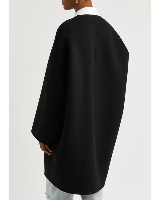 The Row Black Verlain Wool-Blend Coat