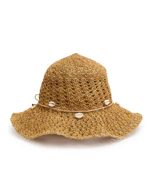 Straw Hat Shell Sensi Studio Shell-Embellished Crochet Straw Sun Hat in Natural | Lyst UK