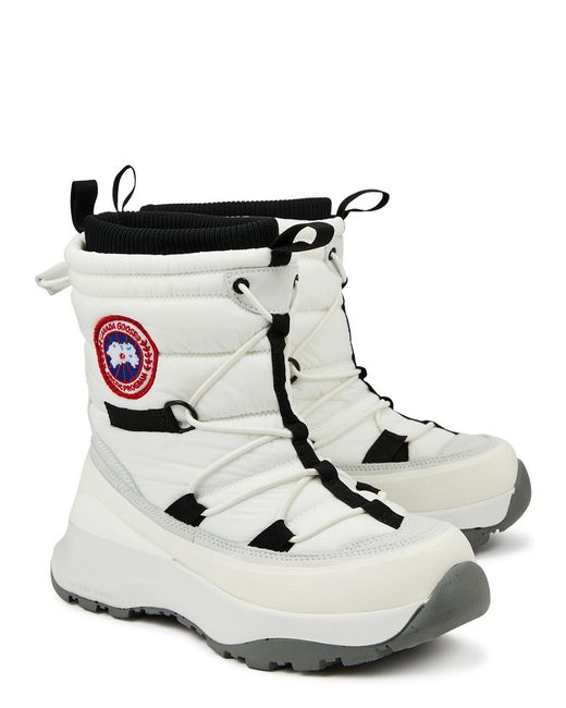 Canada Goose White Toronto Quilted Shell Ankle Boots for men