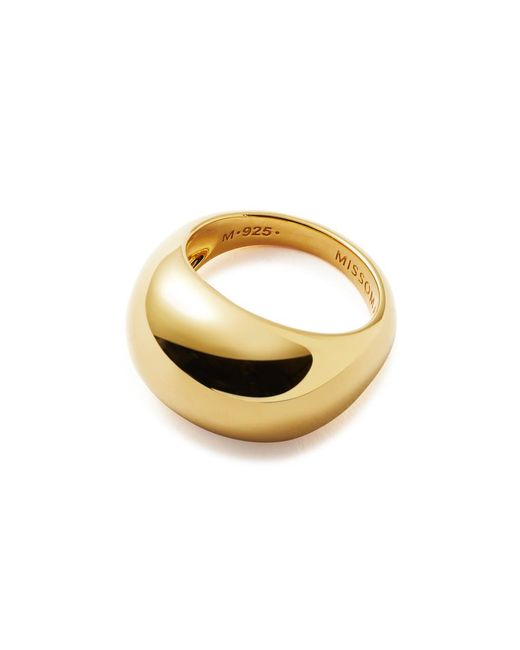 Missoma Metallic Dome 18kt -plated Vermeil Ring