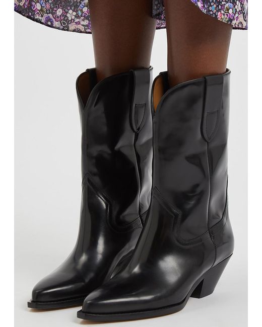 Isabel Marant Black Étoile Dahope 50 Leather Ankle Boots