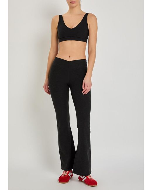 vuori Black Rhythm Stretch-Jersey Sports Bra