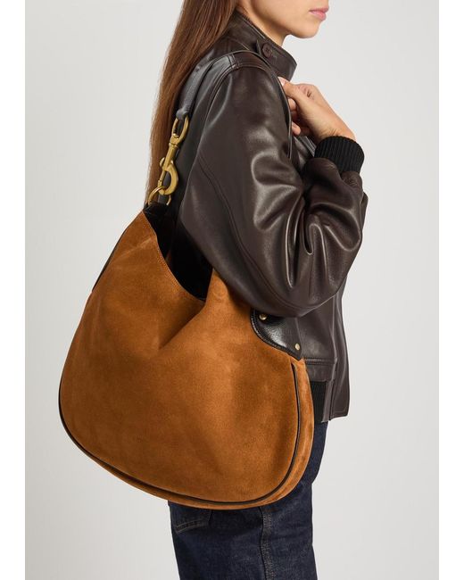 Mulberry Brown Hackney Suede Shoulder Bag