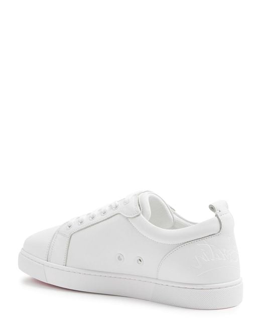 Christian Louboutin White Fun Louise Junior Leather Sneakers