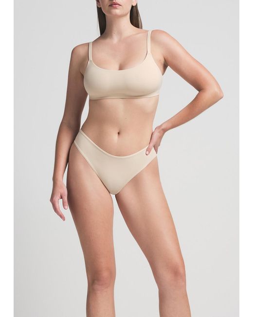 Skims Natural Stretch-Jersey Scoop Bralette