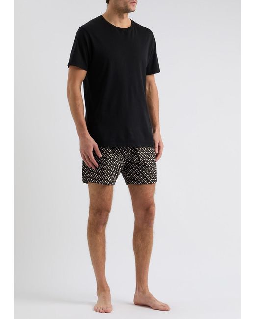 Boss Black Printed Shell Swim Shorts for men