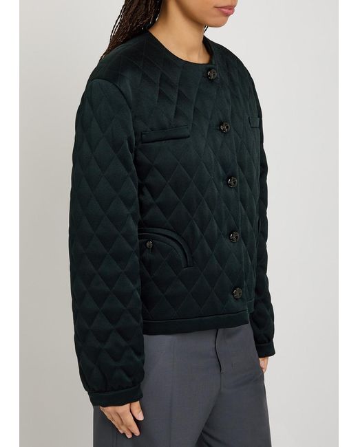 Blazé Milano Black Quilted Satin Bolero Jacket
