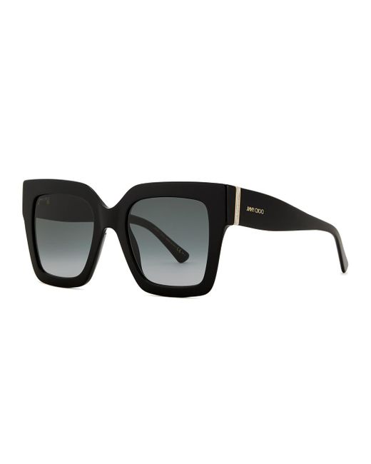 Jimmy Choo Edna Oversized Square-frame Sunglasses in Black | Lyst