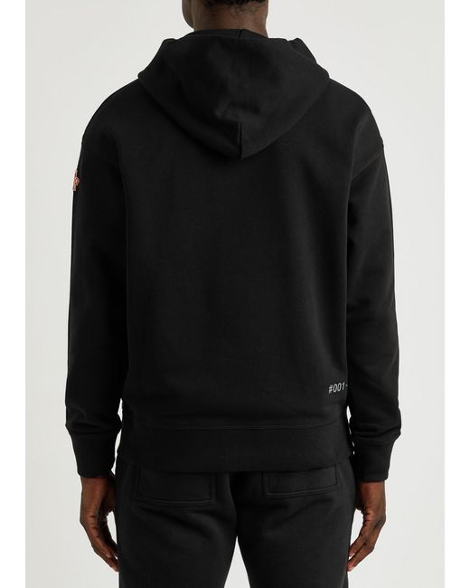 3 MONCLER GRENOBLE Black Day-Namic Hooded Cotton Sweatshirt for men