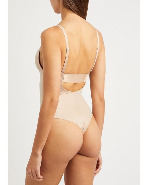 Spanx Suit Your Fancy Plunge Bodysuit in Natural