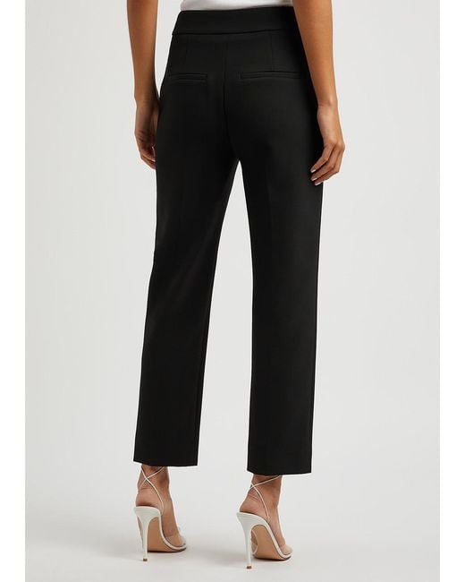 Veronica Beard Black Renzo Straight-leg Trousers