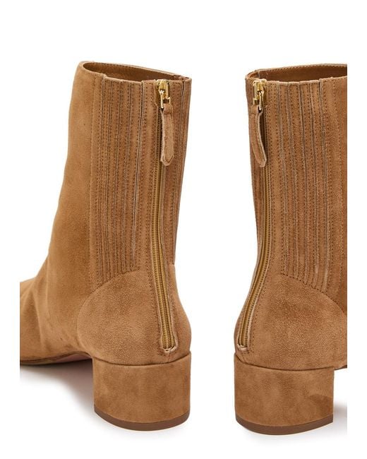Aquazzura Brown Saint Honore Suede Boots