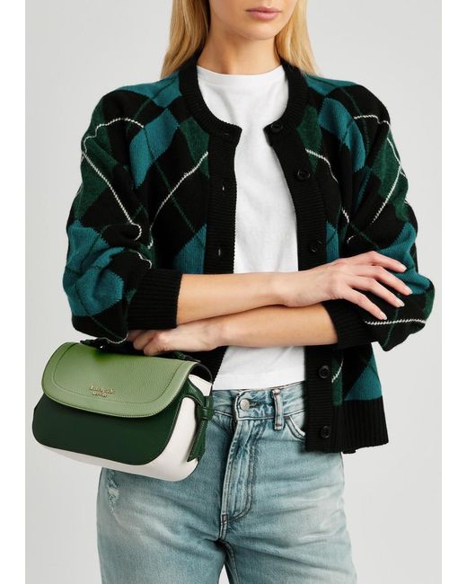 Kate Spade Green Knott Colour-blocked Leather Cross-body Bag