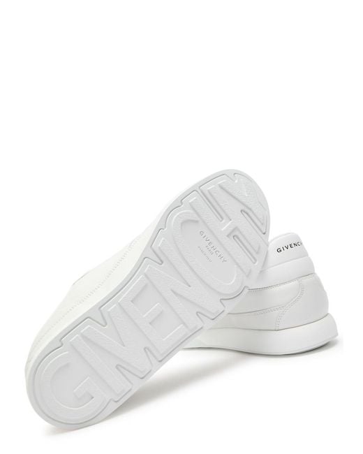 Givenchy White Yard Court Panelled Leather Sneakers for men