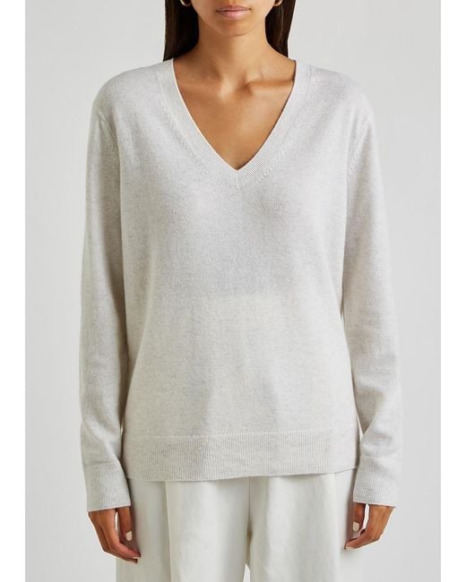 Vince White Weekend Cashmere Jumper