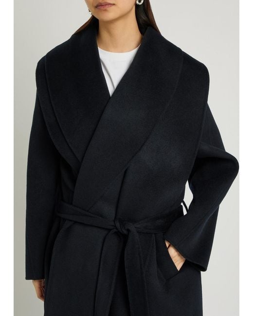 Rohe Black Double-Faced Belted Wool And Cashmere-Blend Coat