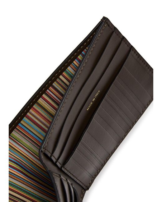 Paul Smith Black Colour-Blocked Leather Wallet for men