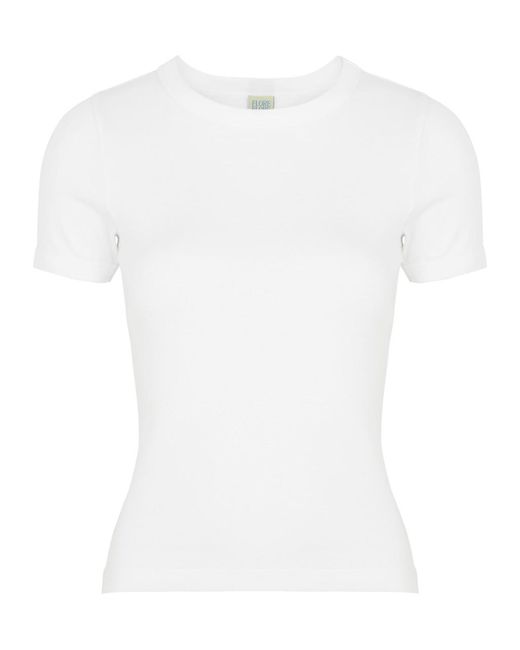 Flore Flore White Car Cotton T-Shirt