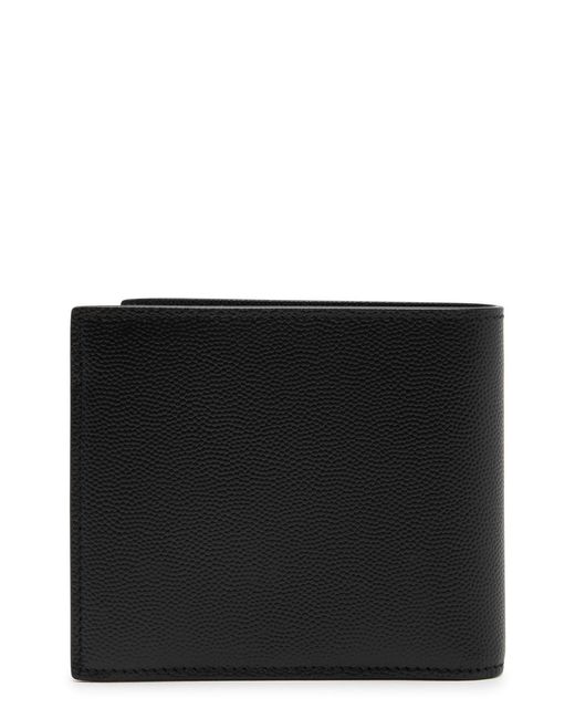 Saint Laurent Black East/West Pebbled Leather Wallet for men