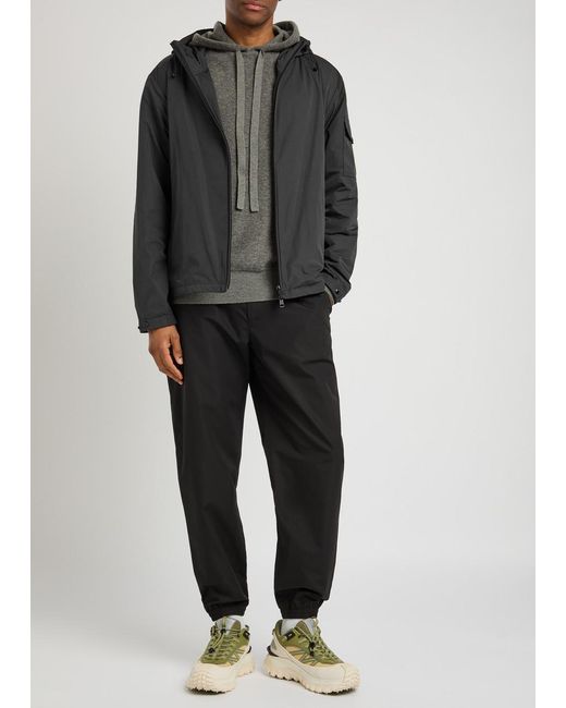 Moncler Black Sassiere Hooded Nylon Jacket for men