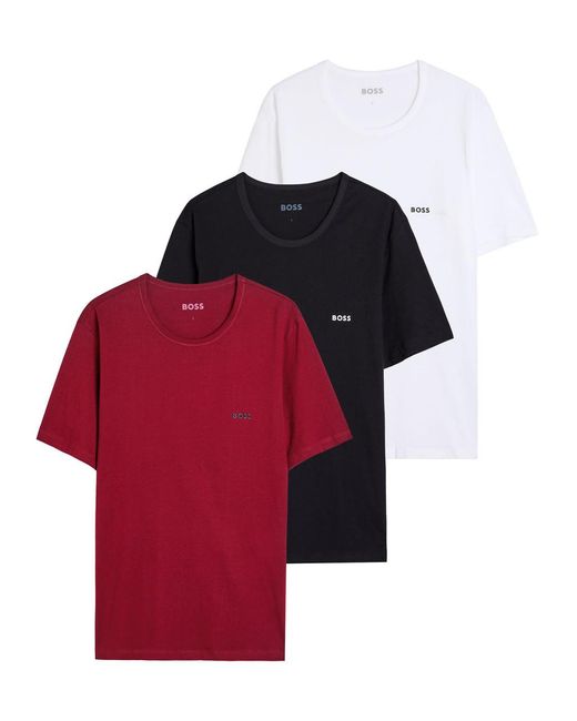 Boss Classic Logo-Embroidered Cotton T-Shirt for men