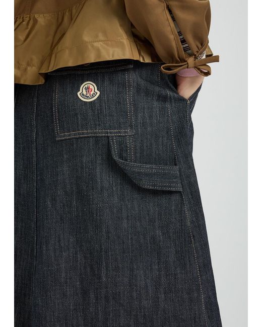 Moncler Black Belted Stretch- Midi Skirt