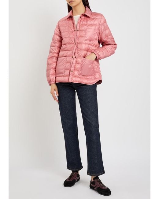 Moncler Pink Fouine Quilted Nylon Jacket