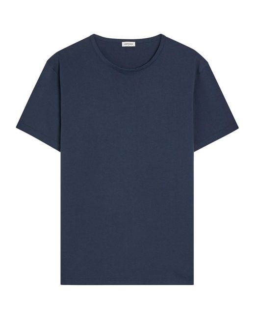 L'Estrange Blue Classic Cotton T-Shirt for men