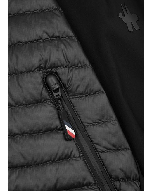 3 MONCLER GRENOBLE Black Day-namic Quilted Shell And Stretch-jersey Jacket